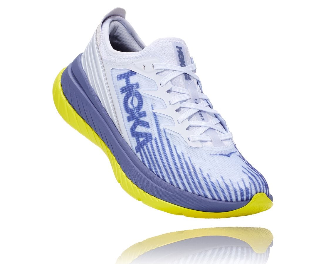 Pantofi Alergare Asfalt Hoka One One All Gender Carbon X-Spe Dama - Albi / Albastri | Romania CRSD02